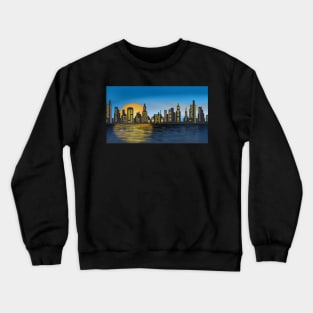 Cityscape at night Crewneck Sweatshirt